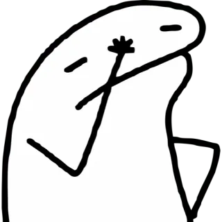 😀 만화, 막대기 인간, 제스처, 불쾌한 telegram sticker