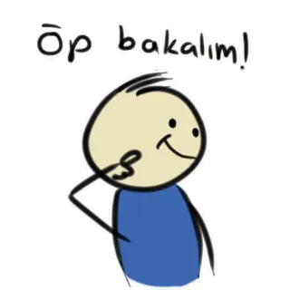 😘 Öp bakalım! dessin animé, bonhomme allumette, baiser, salutation, amical telegram sticker