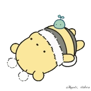 Bee Bear @Mycute_stickers telegram stickers