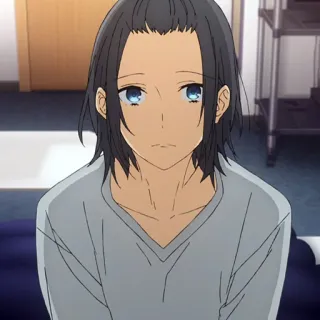 ✏️ Izumi Miyamura Horimiya anime, manga, boy, black hair telegram sticker