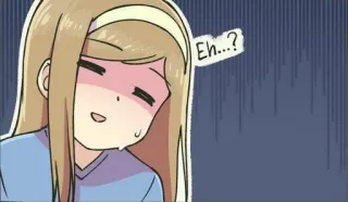 😖 Eh...? アニメ, マンガ, かわいい, 赤面, 質問, 困惑 telegram sticker