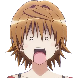 😫 anime, cartoon, girl, funny, expression, silly telegram sticker
