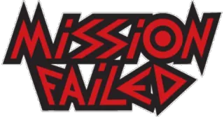 👎 MISSION FAILED mission, failed, text, red, black telegram sticker