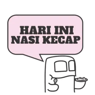 🍽 HARI INI
NASI KECAP 만화, 음식, 밥, 인도네시아 telegram sticker