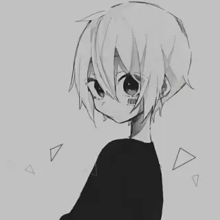 🌸 Anime, Anak laki-laki, Manga, Sedih, Karakter, Ilustrasi telegram sticker