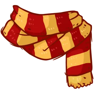 🎭 scarf, red, yellow, clothing, winter, accessory telegram sticker