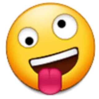 🤪 emoji, face, tongue, goofy, cartoon telegram sticker