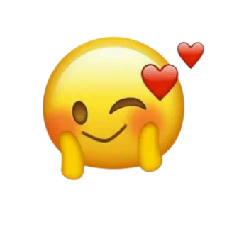 😉 Emoji, Occhiolino, Cuore, Amore, Carino, Felice, Faccia telegram sticker
