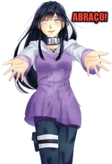 🙆‍♀ Hinata Naruto ABRAÇO! 애니메이션, 나루토, 히나타, 허그 telegram sticker
