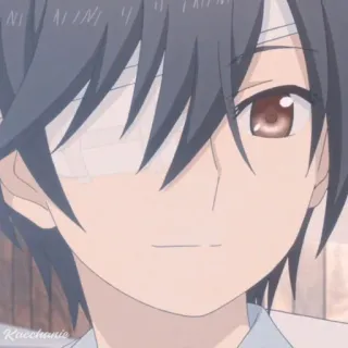 🔥 anime, boy, eye patch, band-aid, manga, character telegram sticker