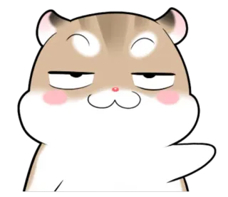 😐 hamster, schattig, dier, cartoon telegram sticker