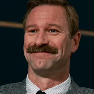 😃 man, mustache, portrait, person, face telegram sticker