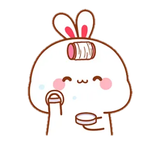 🐰 토끼, 귀여운, 카와이, 동물, 만화 telegram sticker