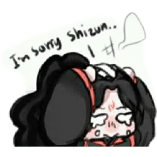 🥺 I'm sorry shizun.. xin lỗi, anime, dễ thương, hoạt hình telegram sticker