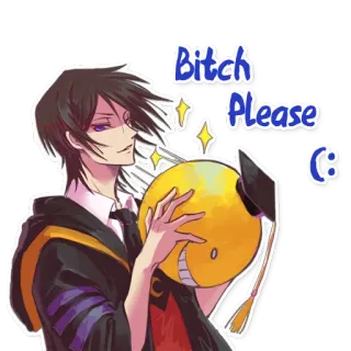 😏 Bitch Please anime, humor, offensive telegram sticker