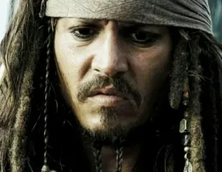 😒 Jack Sparrow Pirates of the Caribbean pirate, capitaine, film, aventure, personnage, Johnny Depp, Jack Sparrow whatsapp sticker