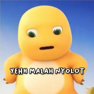 🐕 YEAHH MALAH NYOLOT Cartoon, Dinosaurier, Ausdruck, Meme, Lustig, Süß telegram sticker