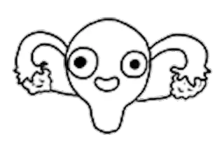 🔪 rahim, anatomi, kartun, gambar, sistem reproduksi, kesehatan, lucu, imut telegram sticker