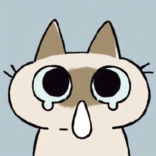 😭 cat, crying, sad, cartoon, animal telegram sticker