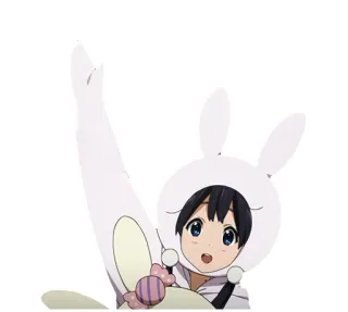 ✋ Anime, Coelho, Garota, Bonita, Fantasia telegram sticker