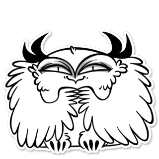 😈 괴물, 귀여운, 푹신한, 동물, 만화, 일러스트 telegram sticker