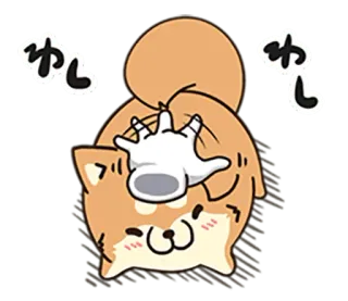 🐶 わし Hund, Shiba Inu, Cartoon, süß, Tier, japanisch telegram sticker