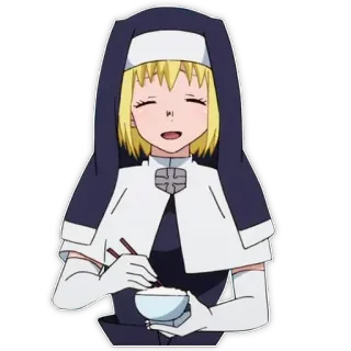 🍜 Iris Fire Force anime, fire force, iris, nun, manga telegram sticker