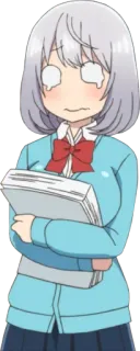 😭 Dziewczyna anime, Mundur szkolny, Płacz, Emocja, Smutny telegram sticker