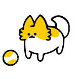👀 แมว, สัตว์, สัตว์เลี้ยง, การ์ตูน, สีเหลือง, สีขาว telegram sticker