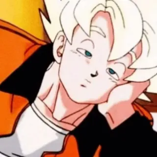 😒 Goku Dragon Ball anime, cartoon, goku, dragon ball, tired, bored telegram sticker