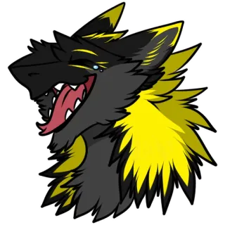 😝 furry, antro, animale, lupo, cartone animato, personaggio, disegno whatsapp sticker
