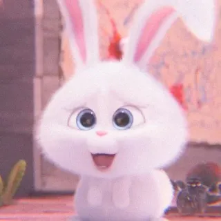 🐰 Snowball The Secret Life of Pets conejo, lindo, animal, mascota, dibujos animados, animado, conejo, Snowball telegram sticker