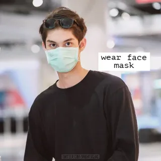 😷 wear face mask masque facial, santé, prévention, porter un masque, sécurité telegram sticker