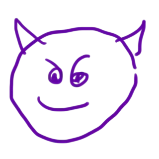 😈 diabo, emoji, demônio, chifres, desenho animado whatsapp sticker