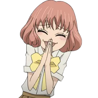 🙏 Anime, Ragazza, Carina, Sorriso, Felice telegram sticker