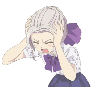 🙉 anime, frustration, despair, stressed, upset, cartoon, character telegram sticker