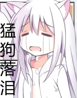 😭 猛狗落泪 Аниме, Плачущий, Слезы, Собака, Грустный, Персонаж, Манга whatsapp sticker