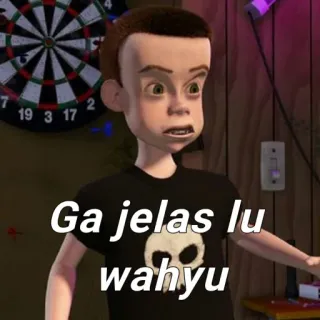 😡 Sid Phillips Toy Story Ga jelas lu wahyu Dessin animé, Personnage, Film, Sid, Phillips, Toy Story, Pas clair Wahyu telegram sticker