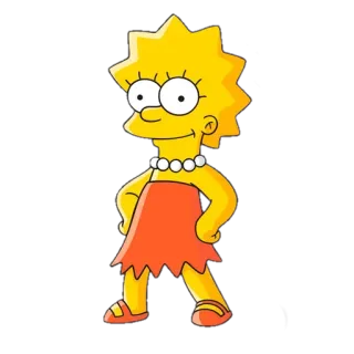 🙂 Lisa Simpson The Simpsons cartoon, simpsons, lisa, character, tv show, animated telegram sticker