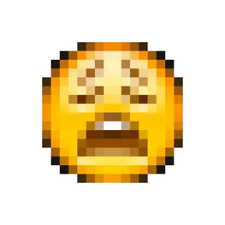 😩 emoji, expression, stressed, worried, fear, anxious telegram sticker