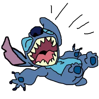 😂 Stitch Lilo & Stitch Stitch, Lilo e Stitch, Alieno, Cartone animato, Blu telegram sticker