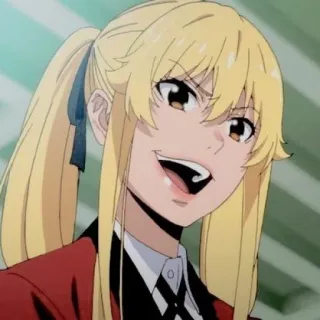 🦮 Mary Saotome Kakegurui Anime, Kakegurui, Mary Saotome, Rubia, Chica, Personaje telegram sticker