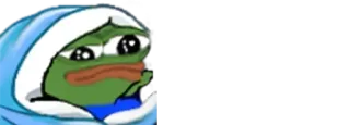 😕 Pepe the Frog pepe, frog, sad, meme, emote, blanket, comfy telegram sticker