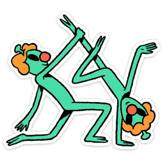 🤡 alien, character, illustration, cartoon telegram sticker