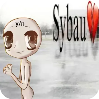 🍽 y/n y/n Sybau whatsapp sticker
