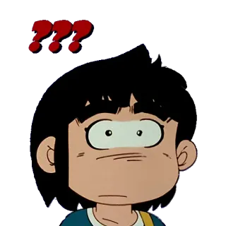 ⁉ ??? anime, question marks, confusion, cartoon character, worried, uncertain telegram sticker