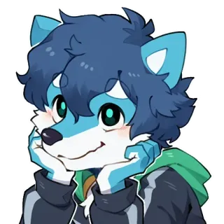 ☺️ 兽人, 狼, 可爱, 兽迷, 卡通 telegram sticker