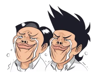 🙄 menangis, wajah, emosi, kartun, dilebih-lebihkan telegram sticker
