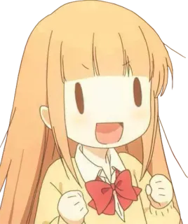 😁 девушка аниме, милый, счастливый, мультфильм, иллюстрация telegram sticker