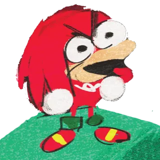 ✍ Knuckles knuckles, sonic, character, meme, funny telegram sticker